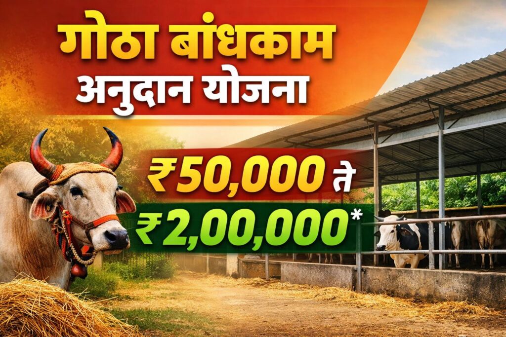 गोठा बांधकाम अनुदान योजना (2026)
